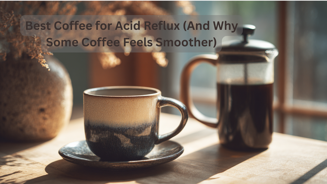 French press and coffee cup