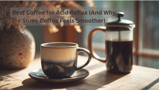 French press and coffee cup
