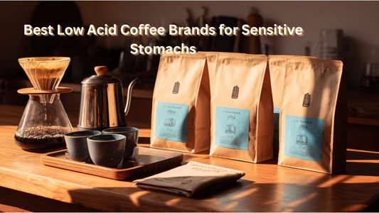 bags of coffee and a brewer