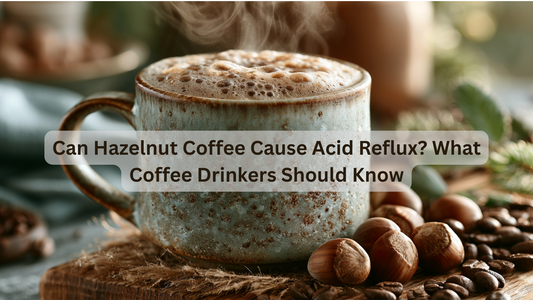 cup of hazelnut coffee on a table