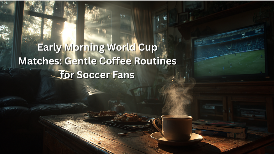 cup of coffee and breakwith with soccer