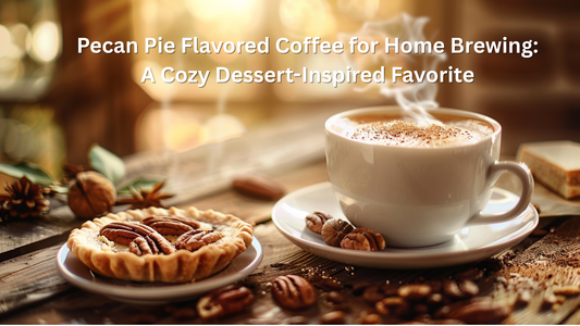 pecan pie and cup of coffee