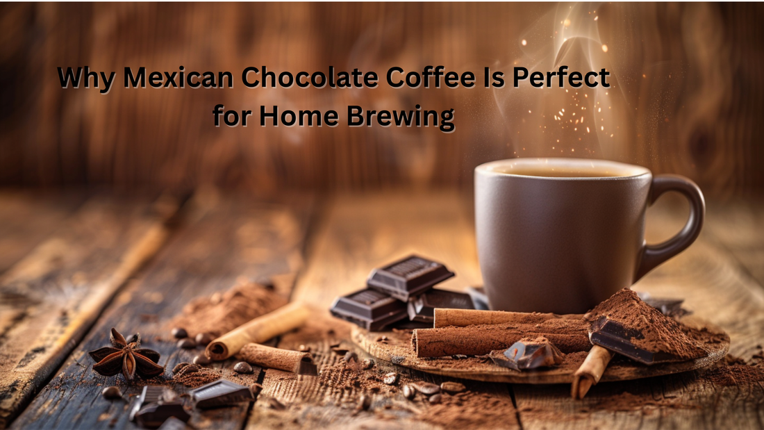 Mexican chocolate with spices and cup of coffee