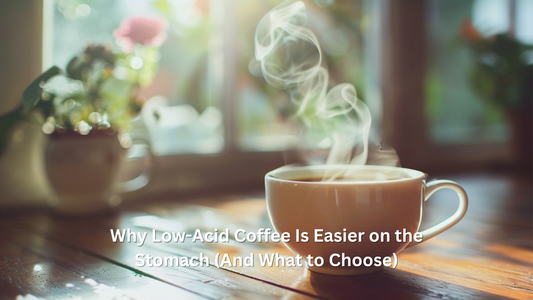 steaming cup of coffee