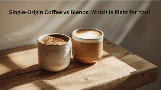 single origin vs blend cups of coffee on a table