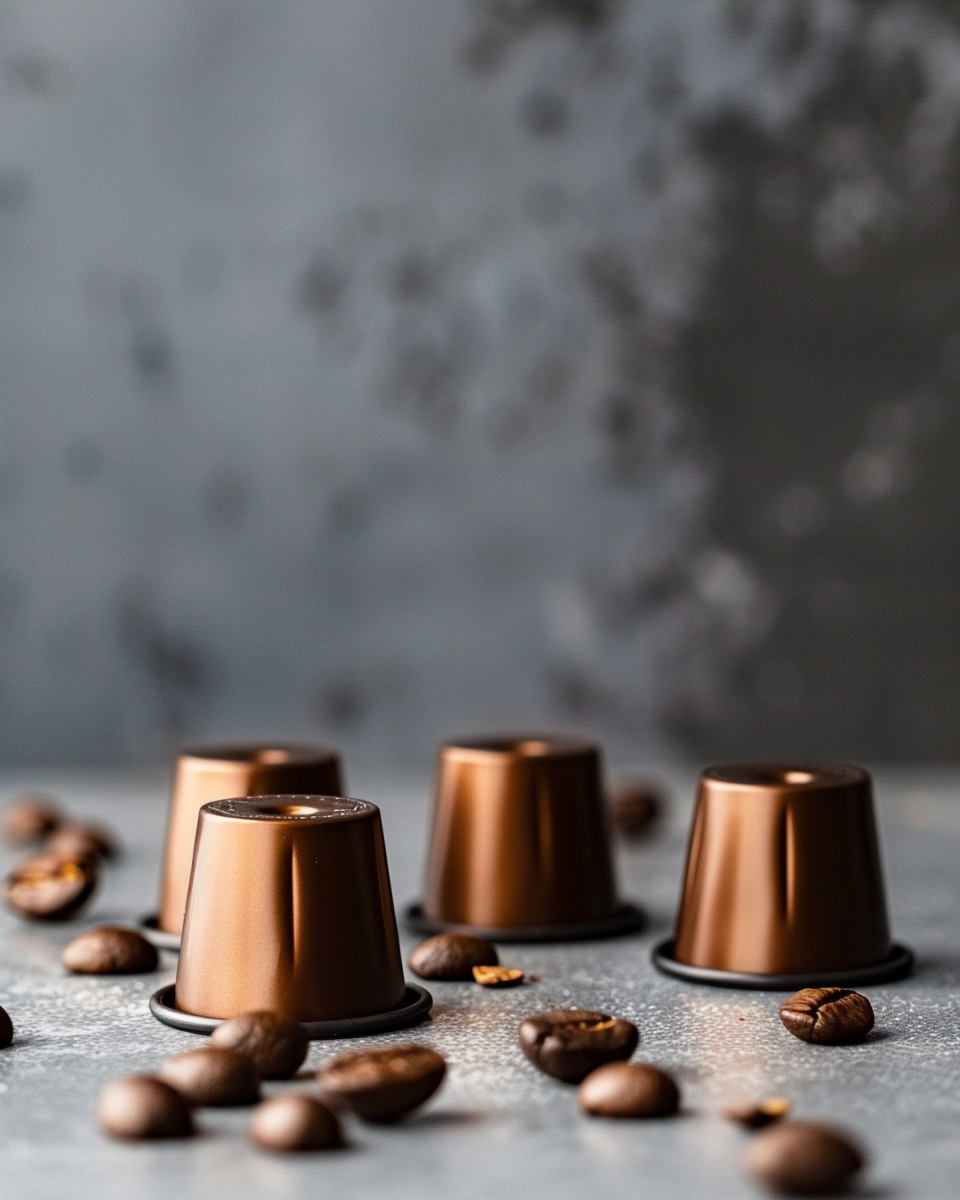 coffee pods with beans